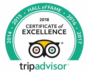 Trip Advisor Certificate of Excellence Winner for Luxury Accommodation and Wildlife Safari